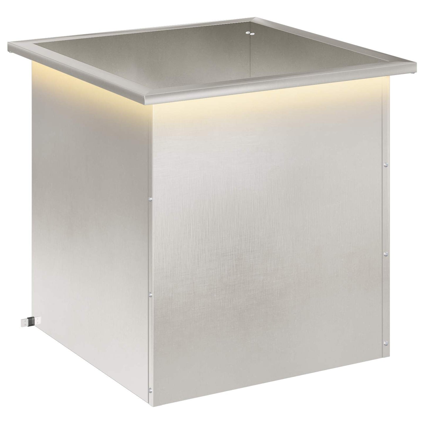vidaXL Ζαρντινιέρα κήπου με LED Ασημί 50 x 50 x 48 εκ.