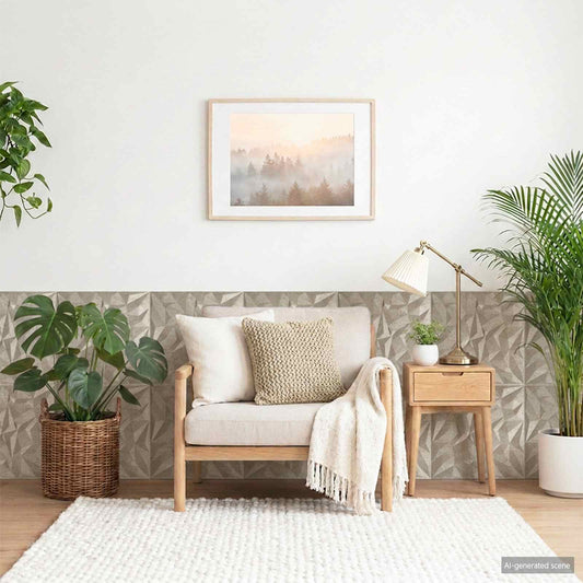 vidaXL Πάνελ τοίχου 24 τμχ. 50 x 50 cm Αμέθυστος Μπετόν Φελιζόλ XPS