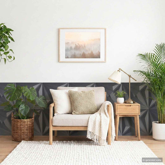 vidaXL Πάνελ τοίχου 12 τμχ. 50 x 50 cm Αστέρι Γκρι Φελιζόλ XPS