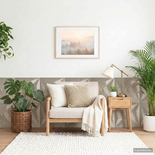 vidaXL Πάνελ τοίχου Αστέρι 24 pcs Αστέρι Μπετόν 50 x 50 cm Φελιζόλ XPS
