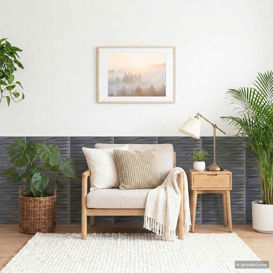 vidaXL Πάνελ τοίχου 24 pcs Γκρίζο Πέτρες 50 x 50 cm Φελιζόλ XPS