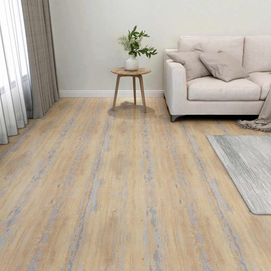 vidaXL Πλάκες Δαπέδου Καφέ και Γκρίζο 5,11 τ.μ. 55 τεμ. PVC
