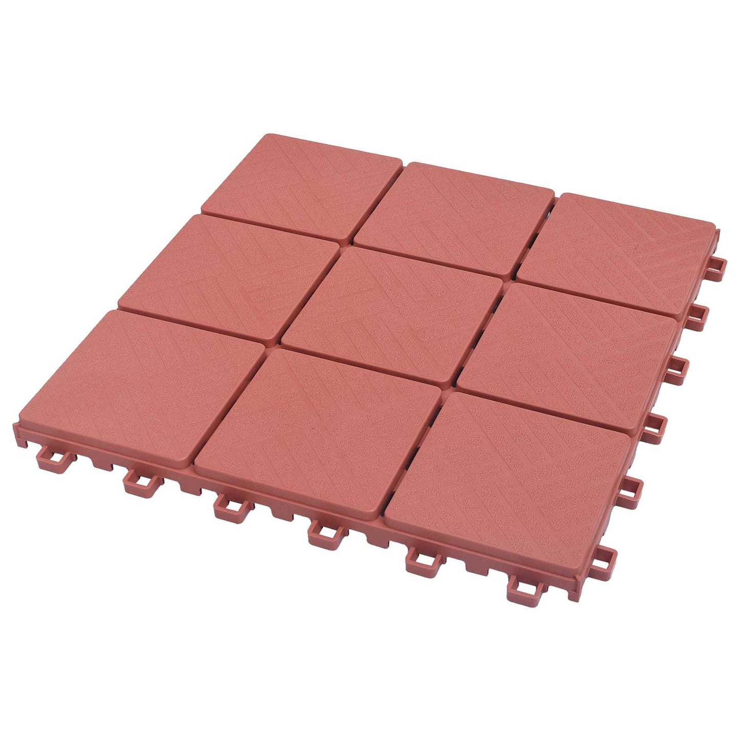 vidaXL Πλάκα Κατασκευής 10 τεμ. Κόκκινο 30,5 x 30,5 x 2,2 εκ