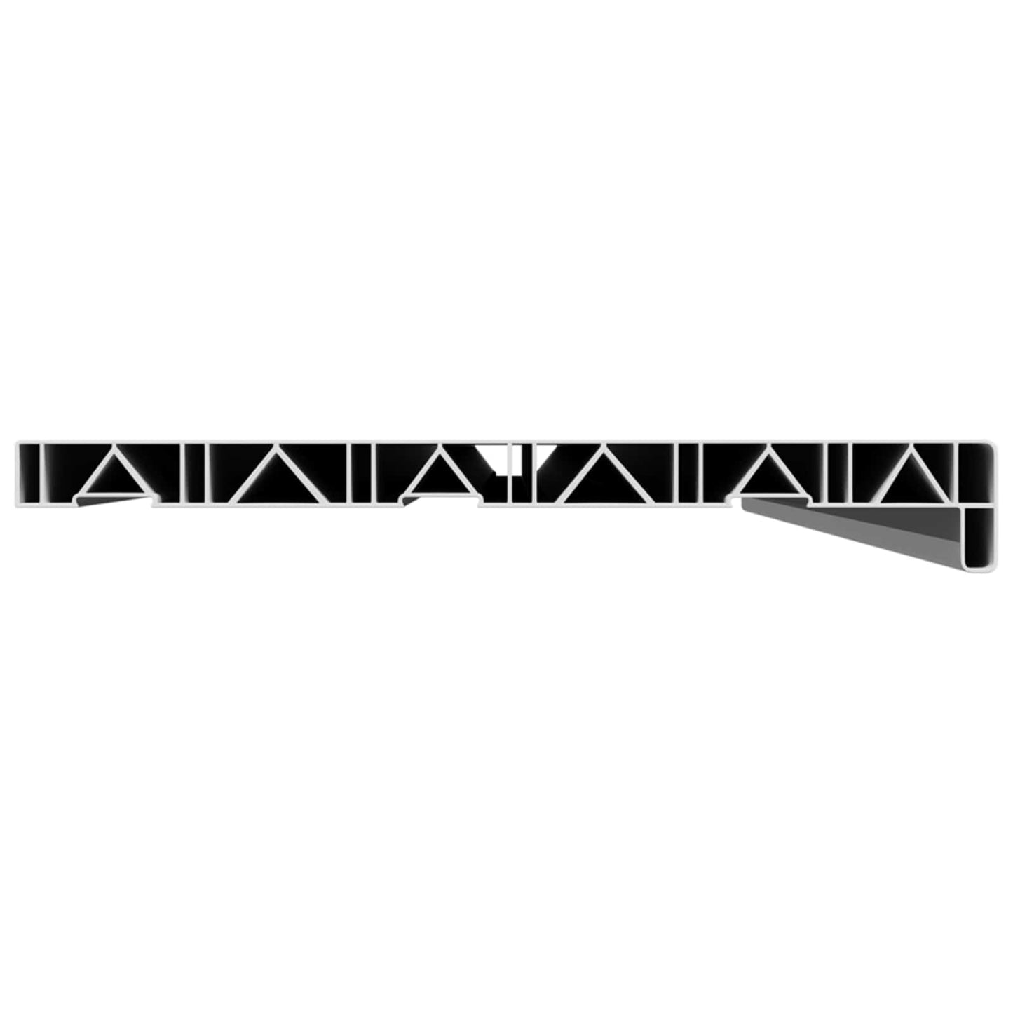 vidaXL Σαβανωτό Παραθύρου Λευκό 120 x 30 x 4,5 εκ PVC
