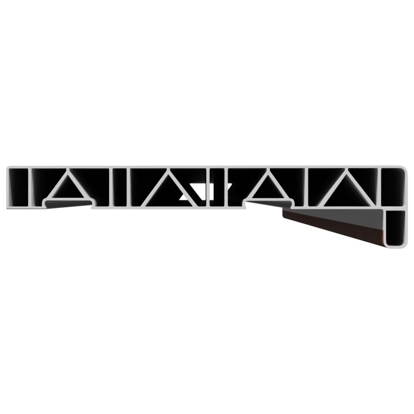 vidaXL Σαβανωτό Παραθύρου Καφέ ξύλο 120 x 20 x 4,5 εκ PVC