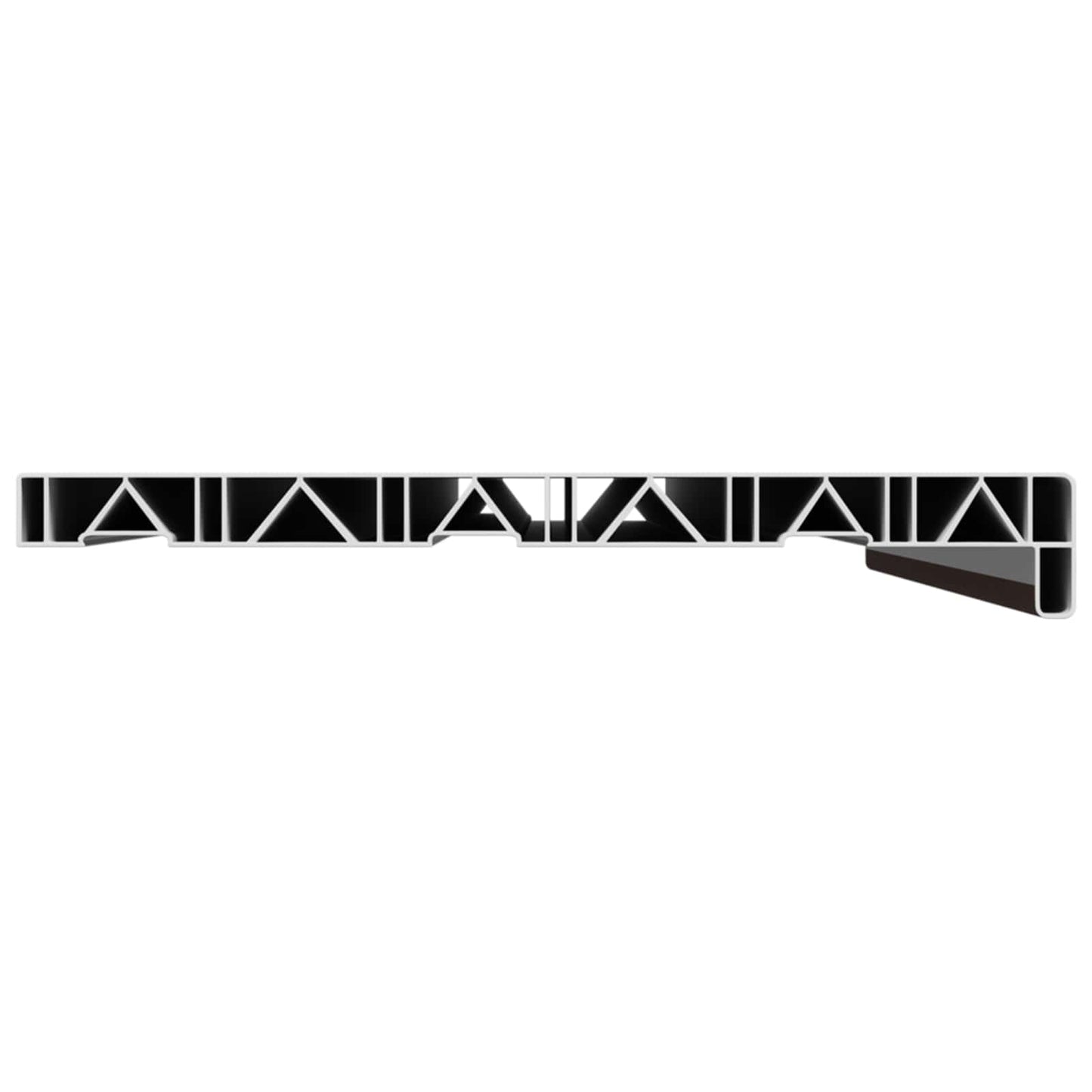 vidaXL Σαβανωτό Παραθύρου Καφέ ξύλο 100 x 35 x 4,5 εκ PVC