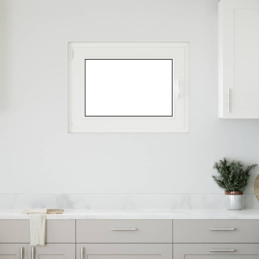 Παράθυρο Κάτω Στρώματος RISOR Λευκός 80 x 50 cm PVC και Γυαλί