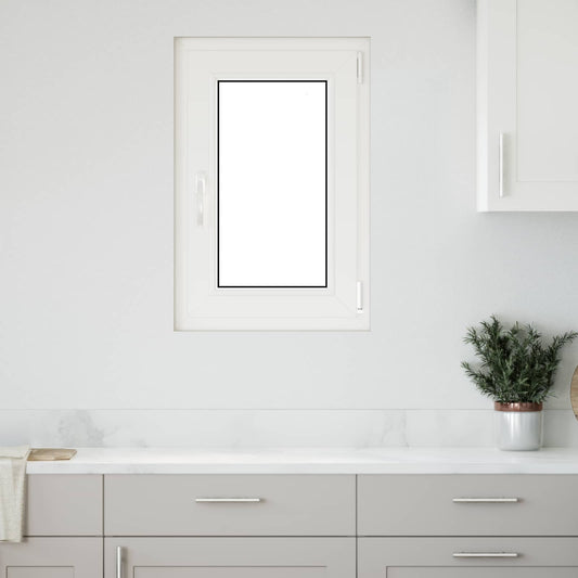 Παράθυρο Κάτω Στρώματος RISOR Λευκός 50 x 75 cm PVC και Γυαλί