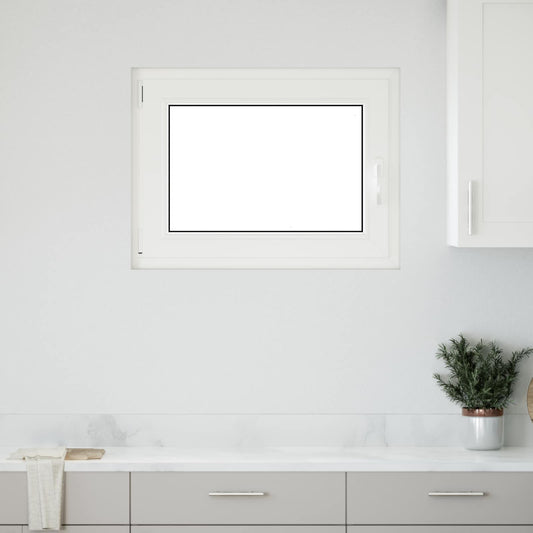 Παράθυρο Κάτω Στρώματος RISOR Λευκός 80 x 50 cm PVC και Γυαλί