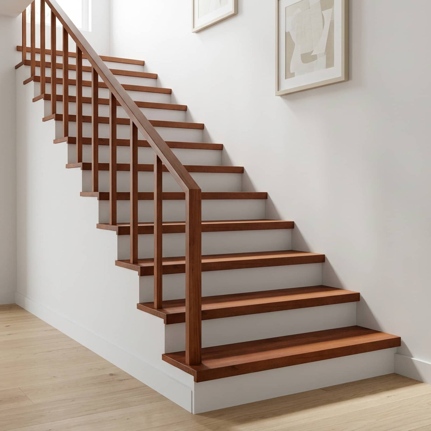 vidaXL Σκαλοπάτια 8 τεμ. 110 x 25 x 2 cm Καφέ Στερεό ξύλο οξιάς