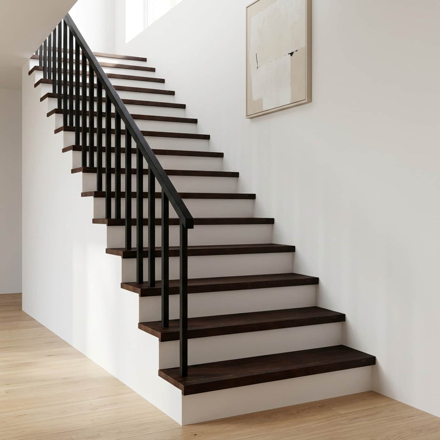 vidaXL Σκαλοπάτια 4 τεμ. 110 x 25 x 2 cm Σκούρο Καφέ Στερεό ξύλο οξιάς