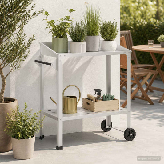 vidaXL Τραπέζι Φυτεύσεων με Ρόδες 96 x 50 x 89 εκ.