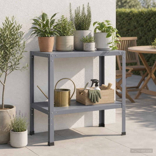 vidaXL Τραπέζι φύτευσης 80 x 50 x 80 cm Χάλυβας με επίστρωση πούδρας