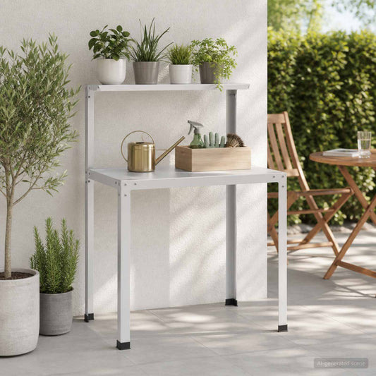 vidaXL Τραπέζι φύτευσης 80 x 50 x 104 cm Χάλυβας με επίστρωση πούδρας