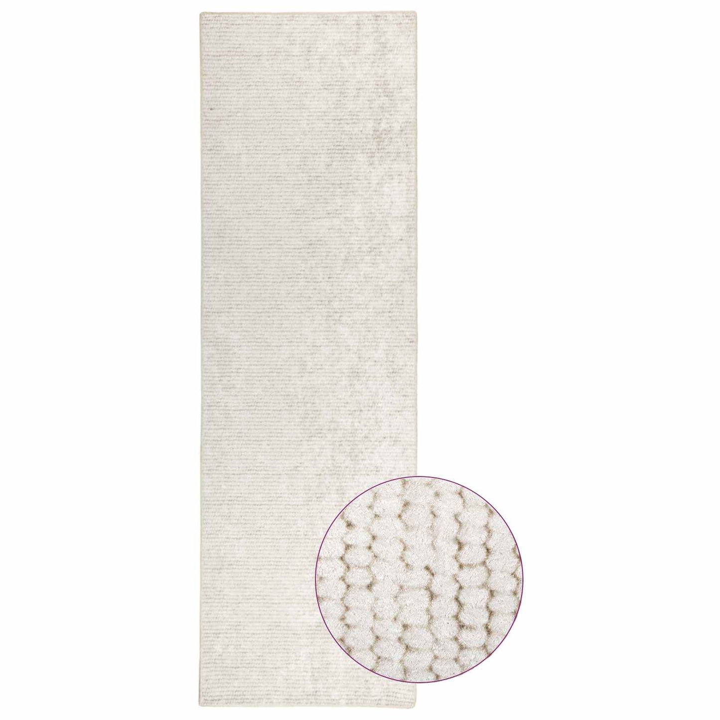 vidaXL Χαλί Κρεμ 80 x 300 cm 100% Πολυεστέρας 3 mm Πλένεται