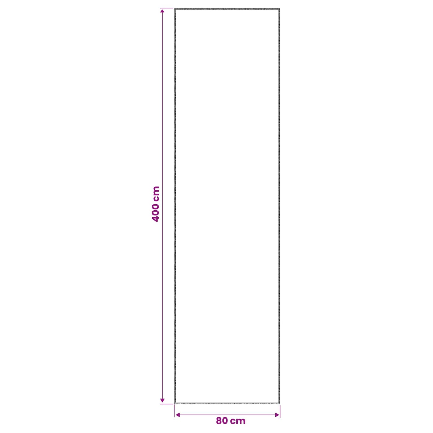 vidaXL Χαλί Μπεζ 80 x 400 cm 100% Πολυεστέρας 3 mm Πλένεται