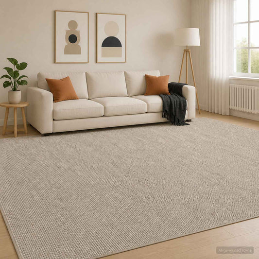 vidaXL Χαλί Μπεζ 300 x 400 cm 100% Πολυεστέρας 3 mm Πλένεται