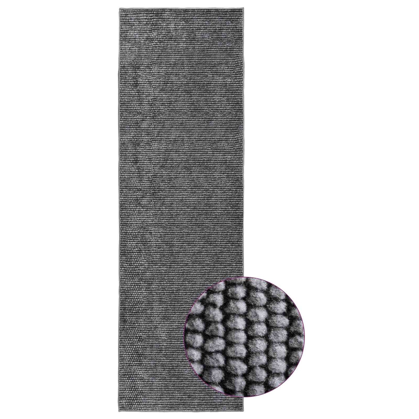 vidaXL Χαλί Ανθρακί 100 x 300 cm 100% Πολυεστέρας 3 mm Πλένεται