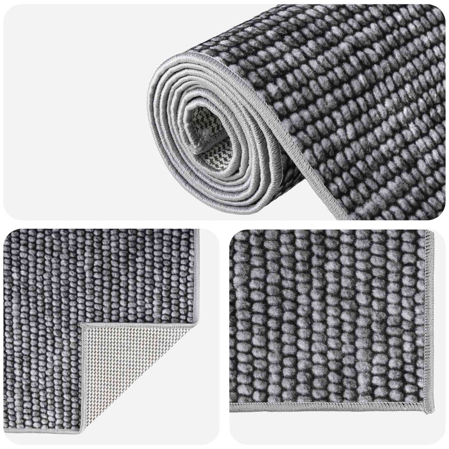 vidaXL Χαλί Ανθρακί 100 x 400 cm 100% Πολυεστέρας 3 mm Πλένεται