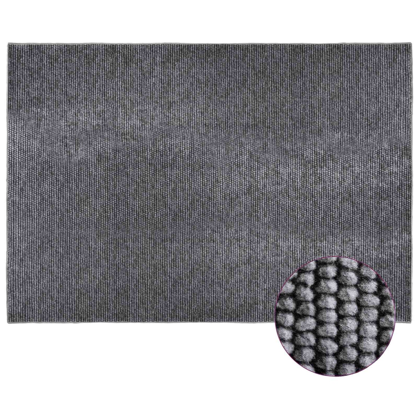 vidaXL Χαλί Ανθρακί 120 x 180 cm 100% Πολυεστέρας 3 mm Πλένεται