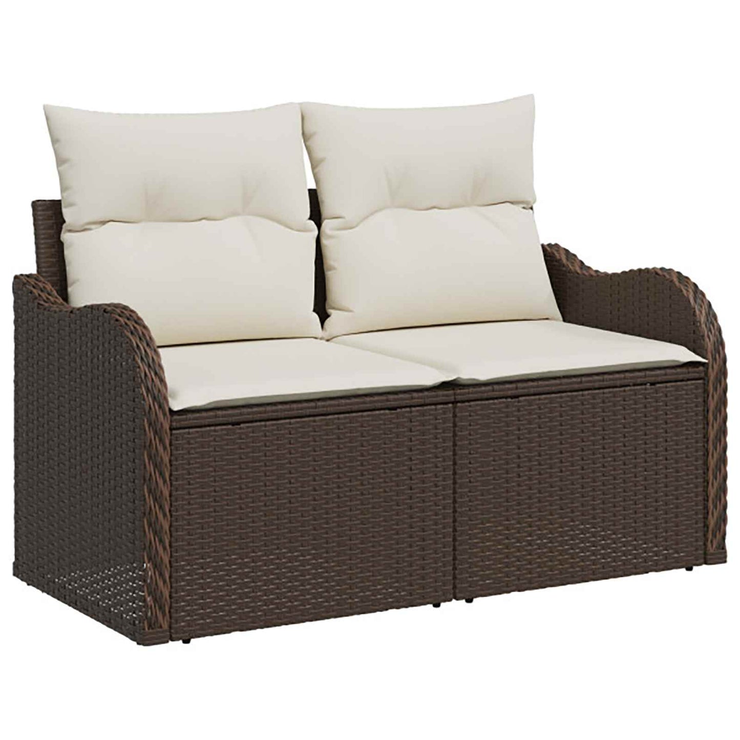 vidaXL Σετ Καναπέ 6 τμχ. Καφέ και Κρέμα Λευκό 55 x 55 x 37 εκ