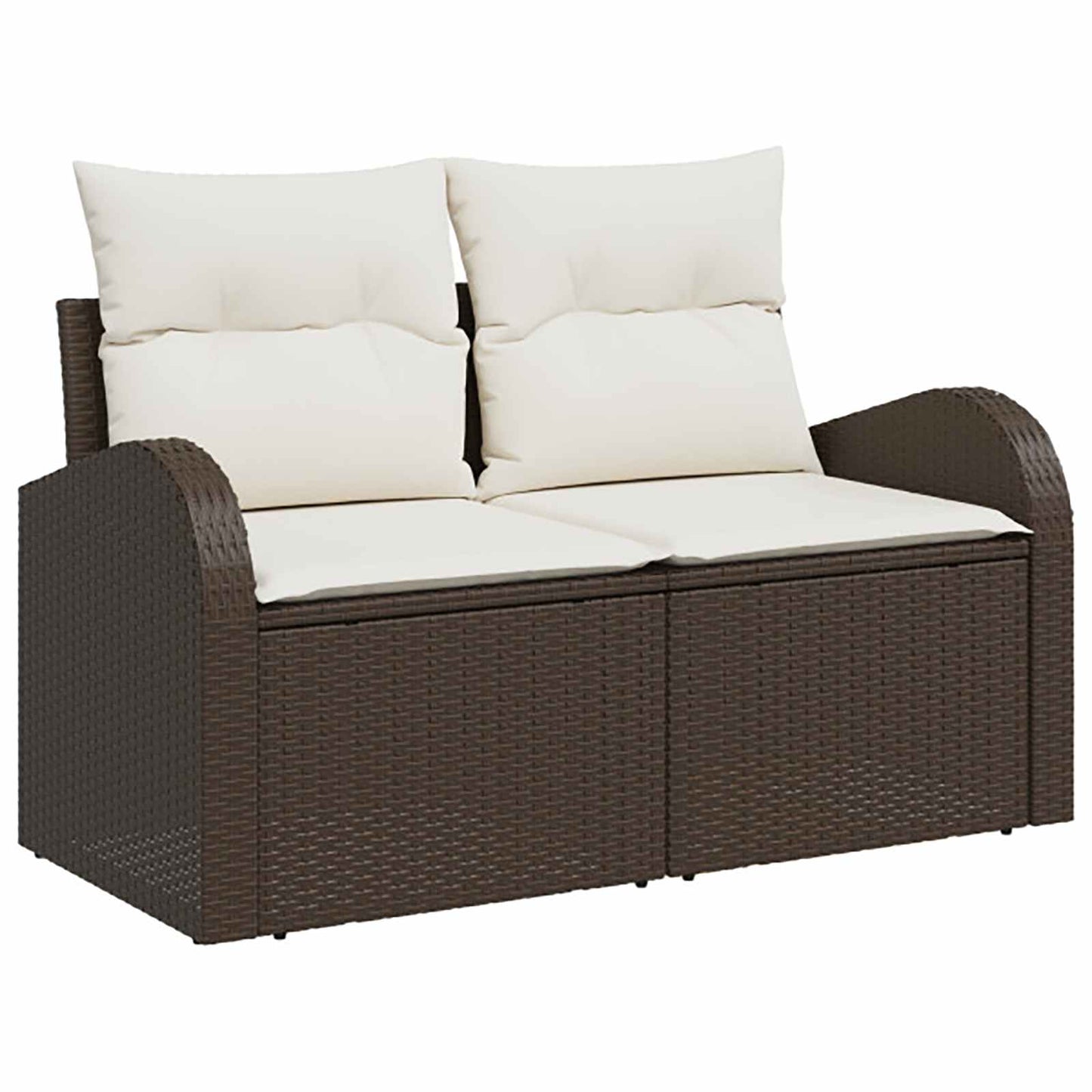 vidaXL Σετ Καναπέ 6 τμχ. Καφέ και Κρέμα Λευκό 55 x 55 x 37 εκ