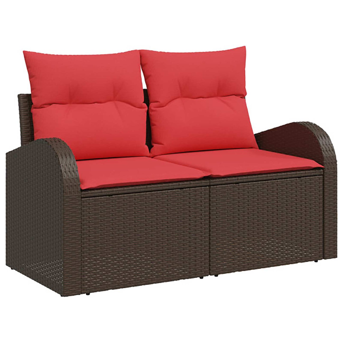 vidaXL Σετ Καναπέ 6 τμχ. Καφέ και Κόκκινο 55 x 55 x 37 εκ