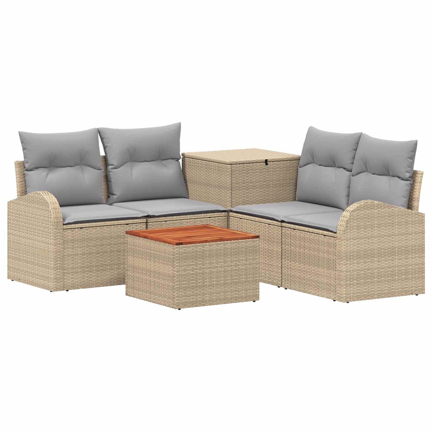 vidaXL Σετ Καναπέ 6 τμχ. Μπέζ και Ανοιχτό Γκρι 55 x 55 x 37 εκ