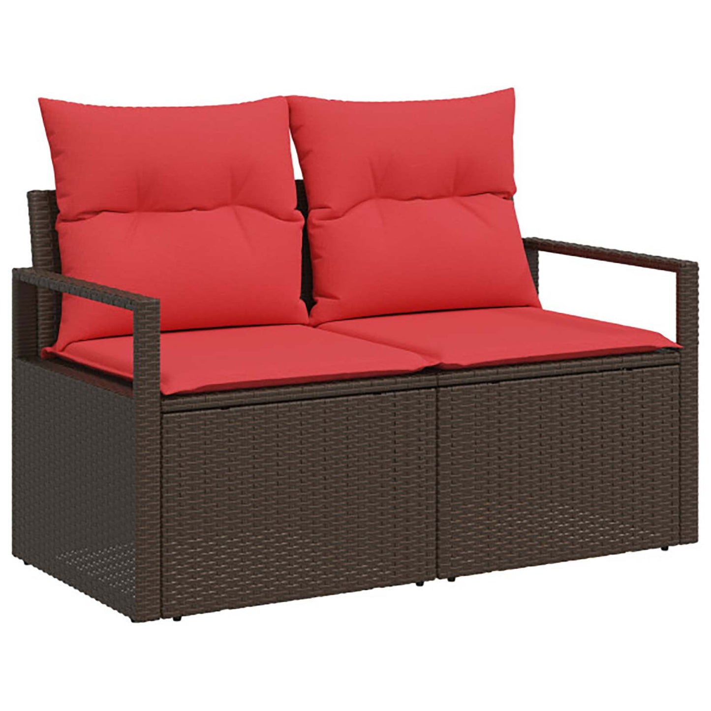 vidaXL Σετ Καναπέ 6 τμχ. Καφέ και Κόκκινο 55 x 55 x 37 εκ