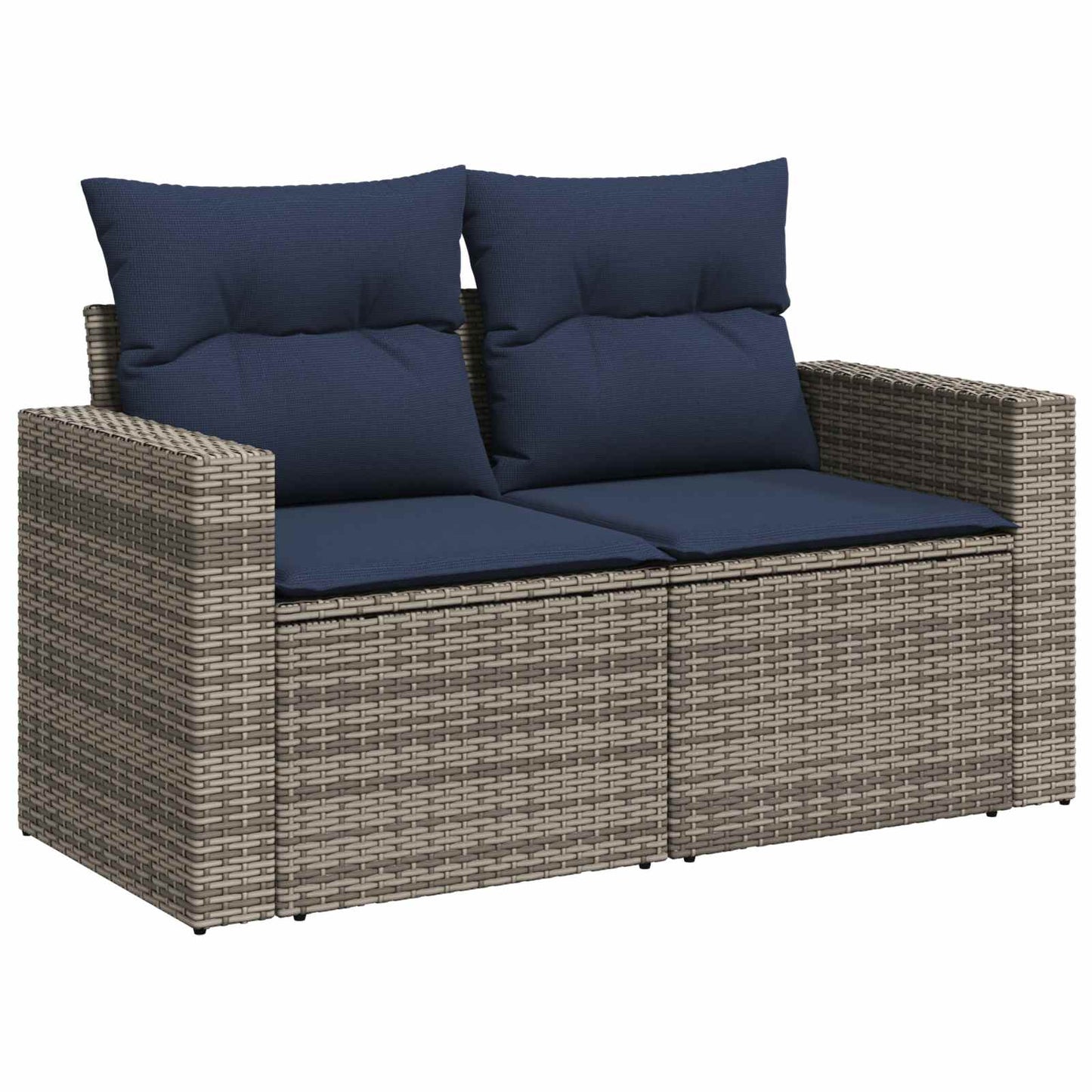 vidaXL Σετ Καναπέ 5 τμχ. Γκρι και Navy Blue Πολυ-ρακί και Χάλυβας