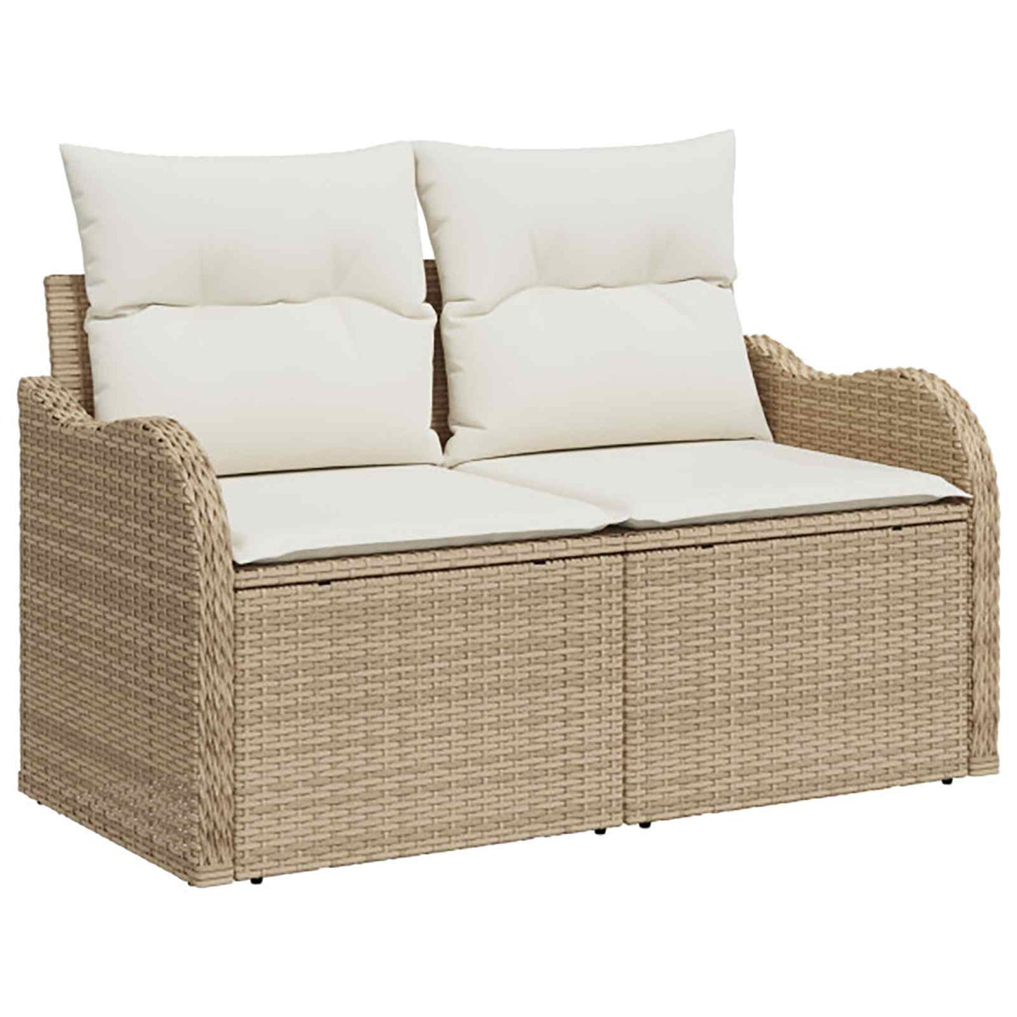 vidaXL Σετ Καναπέ 8 τμχ. Μπεζ και Κρέμ 55 x 55 x 37 εκ