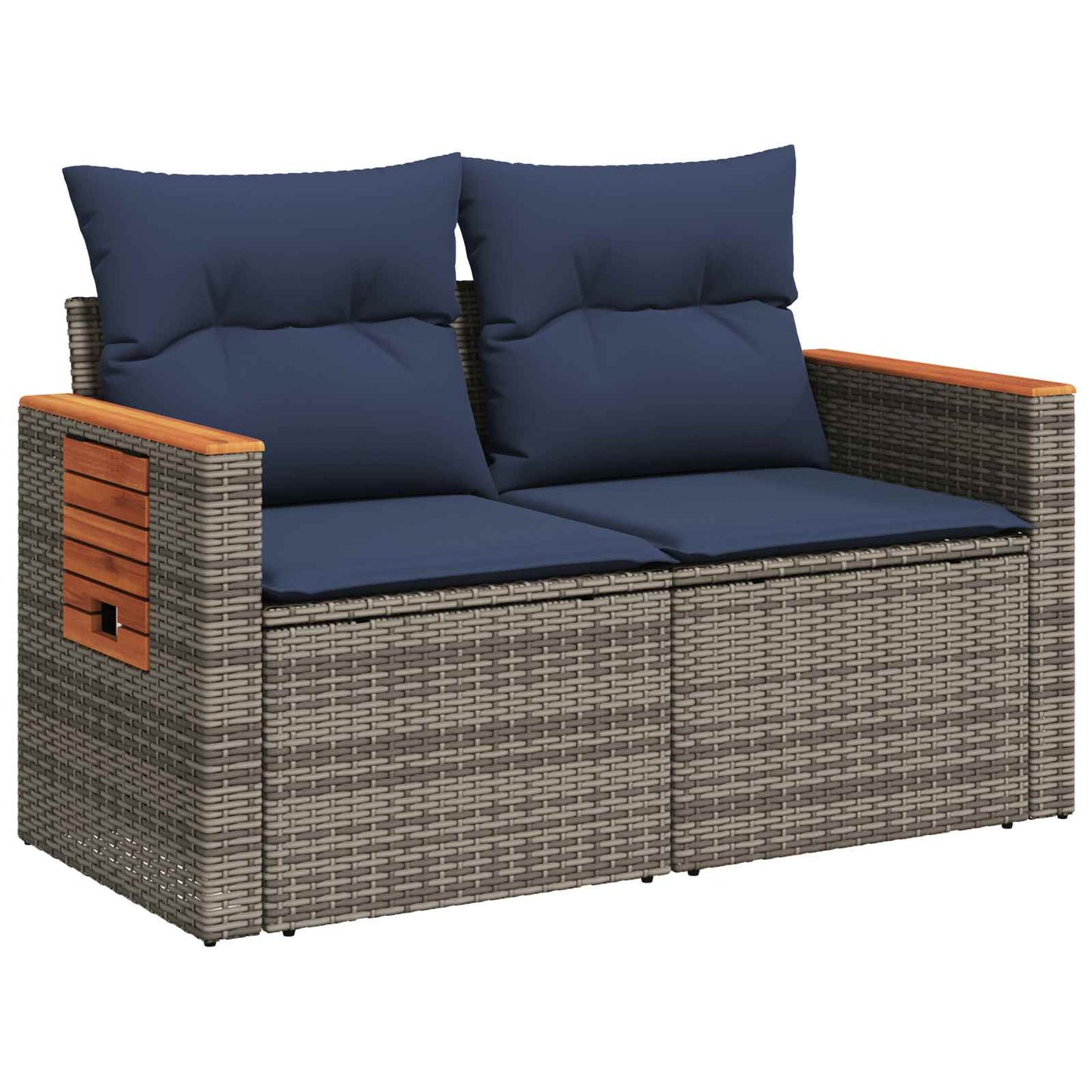 vidaXL Σετ Καναπέ 8 τμχ. Γκρι και Navy Blue 55 x 55 x 37 εκ