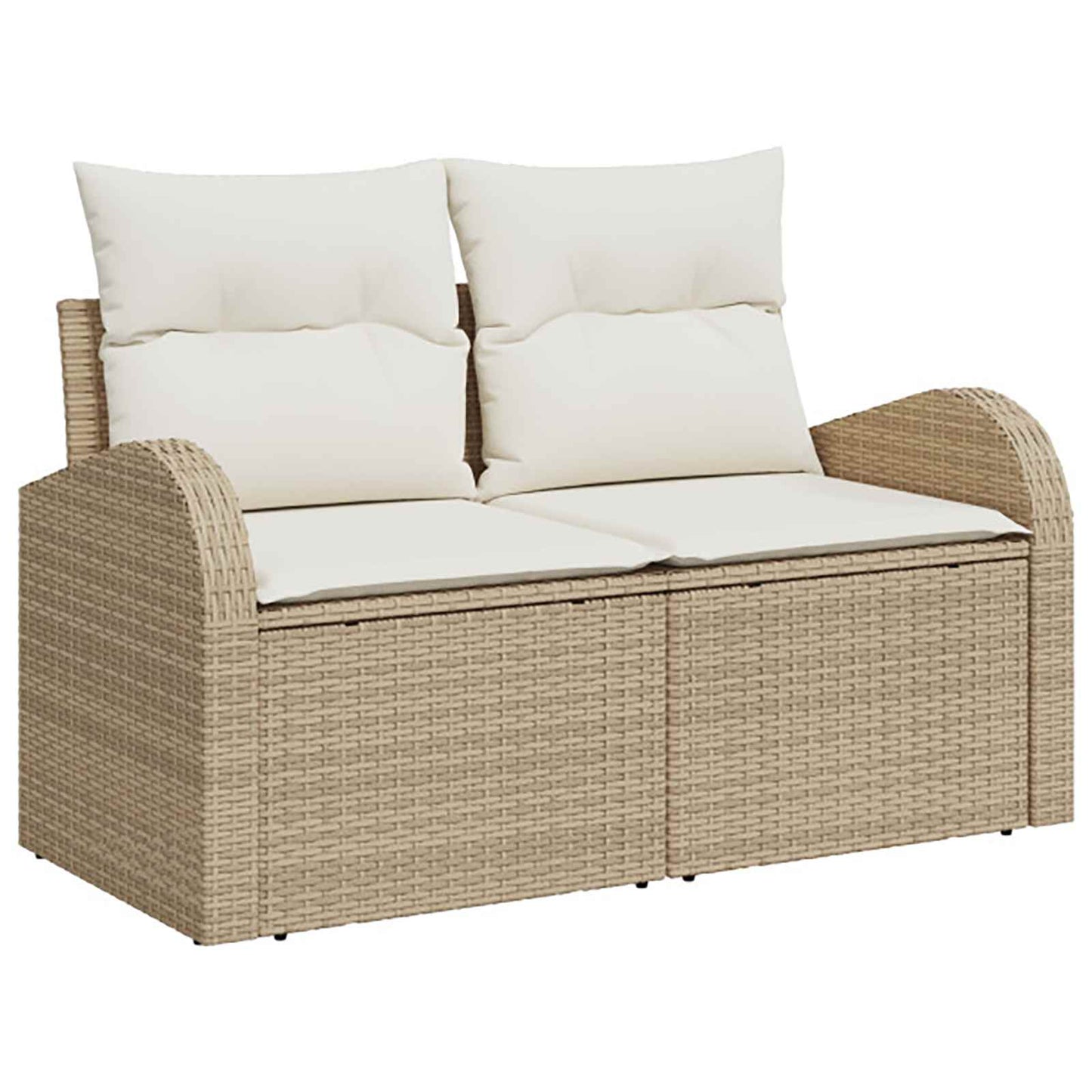 vidaXL Σετ Καναπέ 7 τμχ. Μπεζ και Κρέμ 124 x 62 x 69 εκ.
