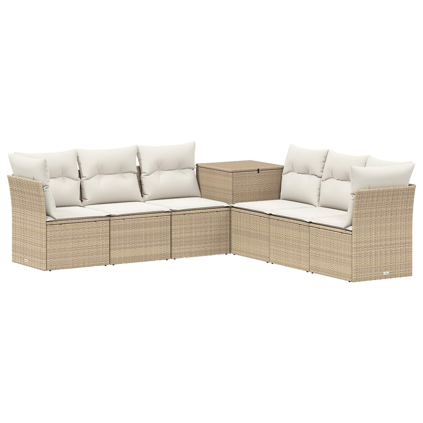 vidaXL Σετ Καναπέ 7 τμχ. Μπεζ και Κρέμ 234 x 234 x 85 εκ