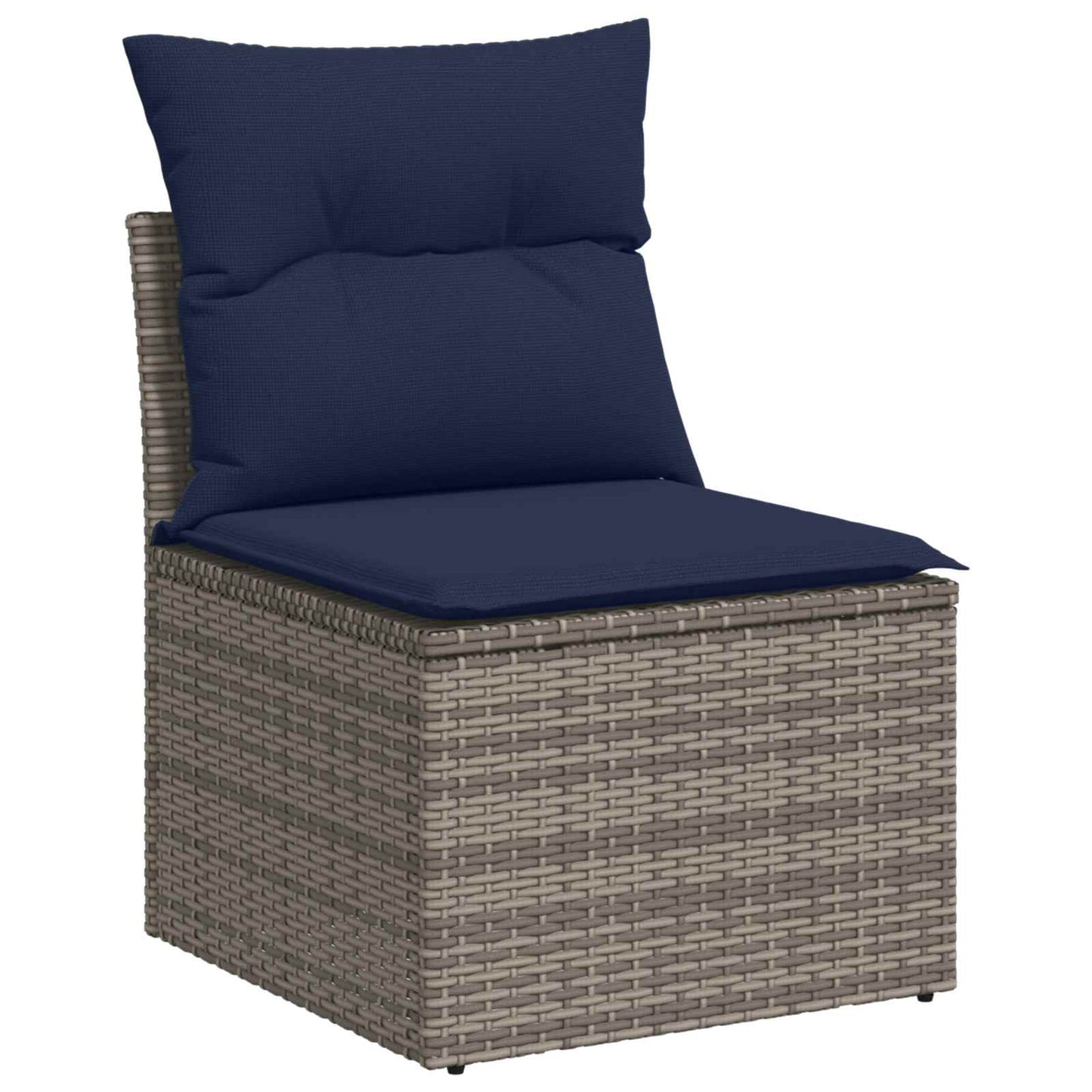 vidaXL Σετ Καναπέ 7 τμχ. Γκρι και Navy Blue Πολυ-ρακί και Χάλυβας