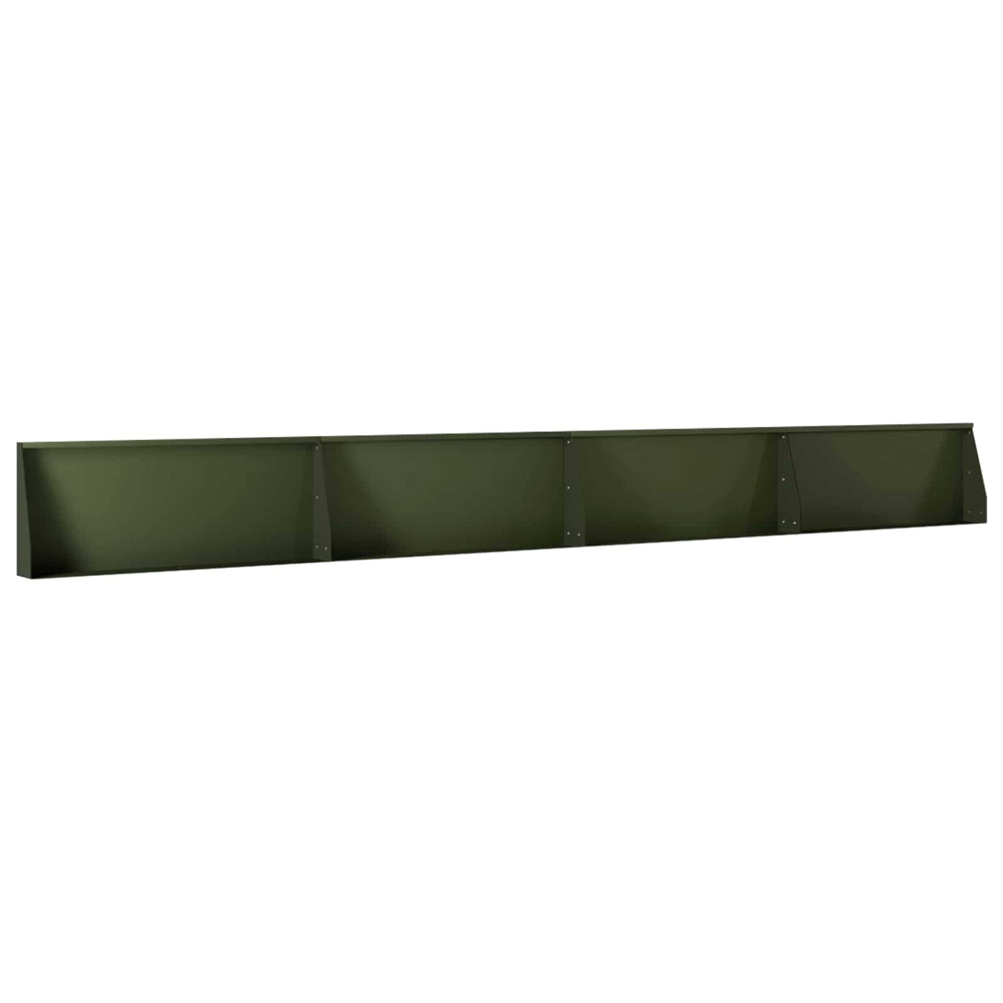 vidaXL Τοίχος Στήριξης 4 τμχ. 100 x 12 x 50 εκ Ατσάλι Λαδί