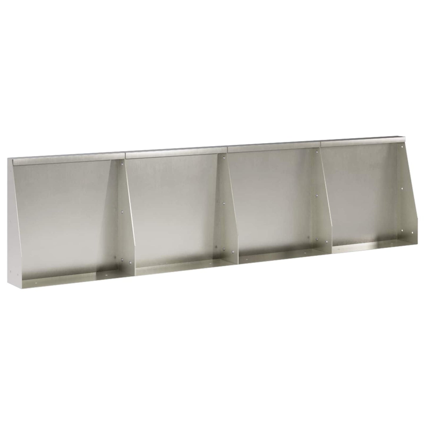 vidaXL Τοίχος Στήριξης 4 τμχ. 40 x 12 x 40 εκ. Ανοξείδωτο Ατσάλι Ασημί