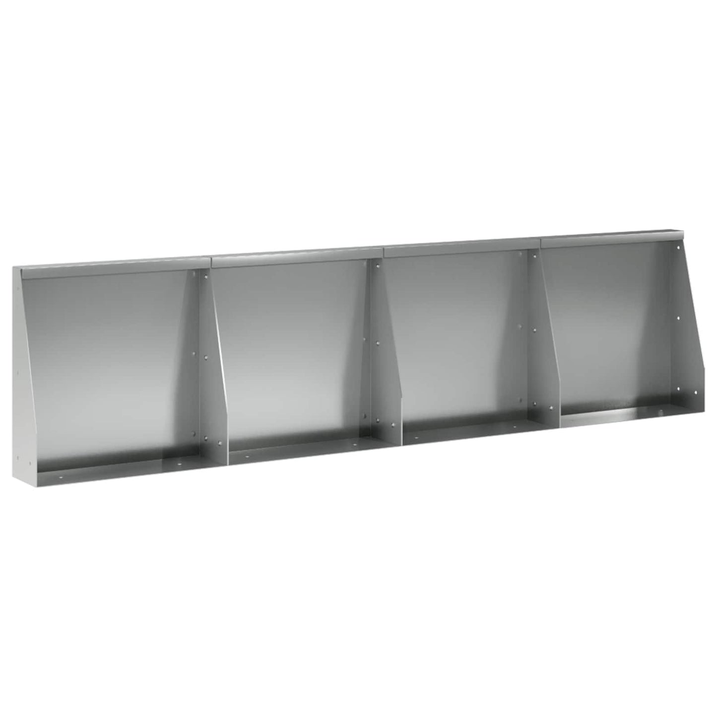 vidaXL Τοίχος Στήριξης 4 τμχ. 40 x 12 x 40 εκ. Γαλβανισμένος Χάλυβας