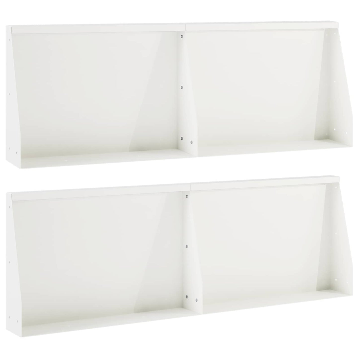 vidaXL Τοίχος Στήριξης 4 τμχ. 60 x 12 x 30 εκ Ατσάλι Λευκό