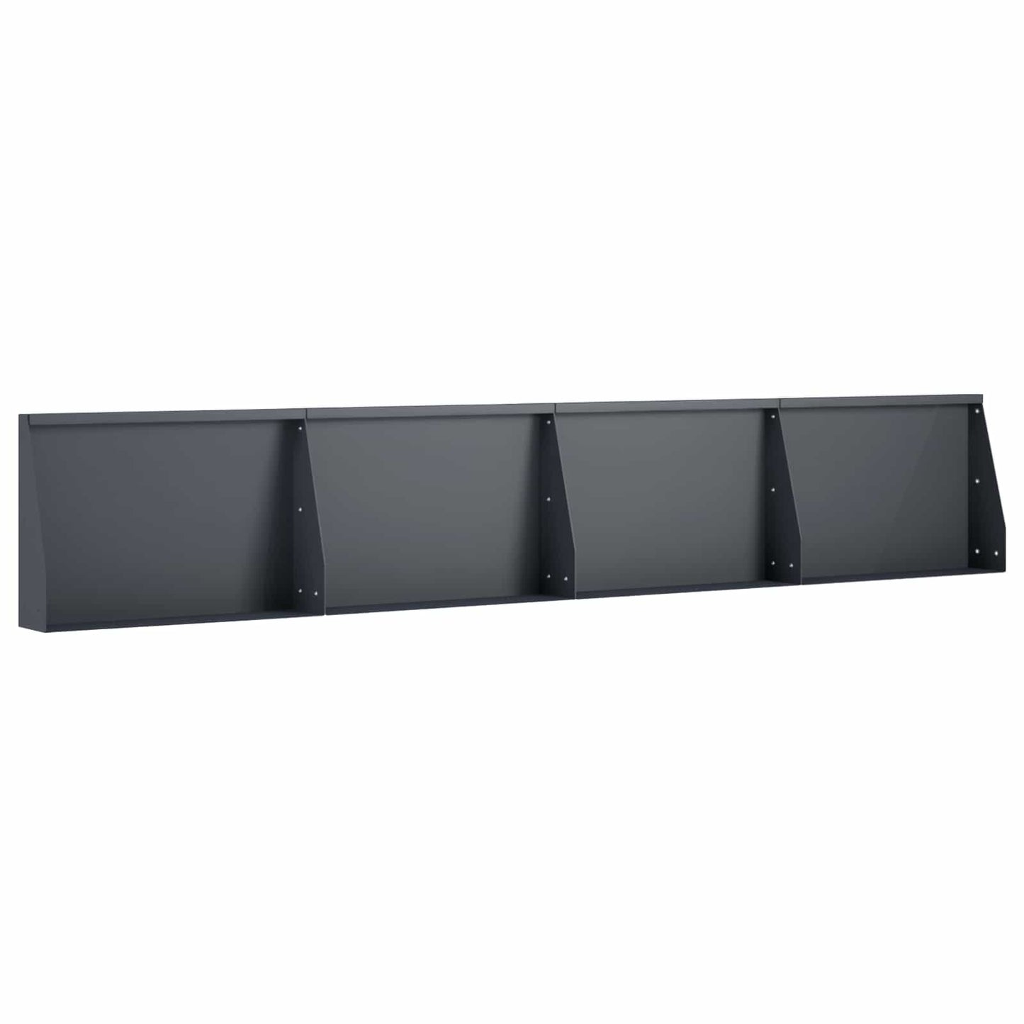 vidaXL Τοίχος Στήριξης 4 τμχ. 60 x 12 x 40 cm Ατσάλι Ανθρακί