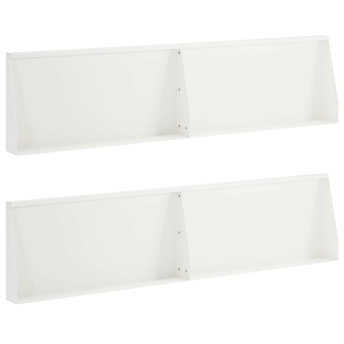 vidaXL Τοίχος Στήριξης 4 τμχ. 80 x 12 x 30 εκ Ατσάλι Λευκό