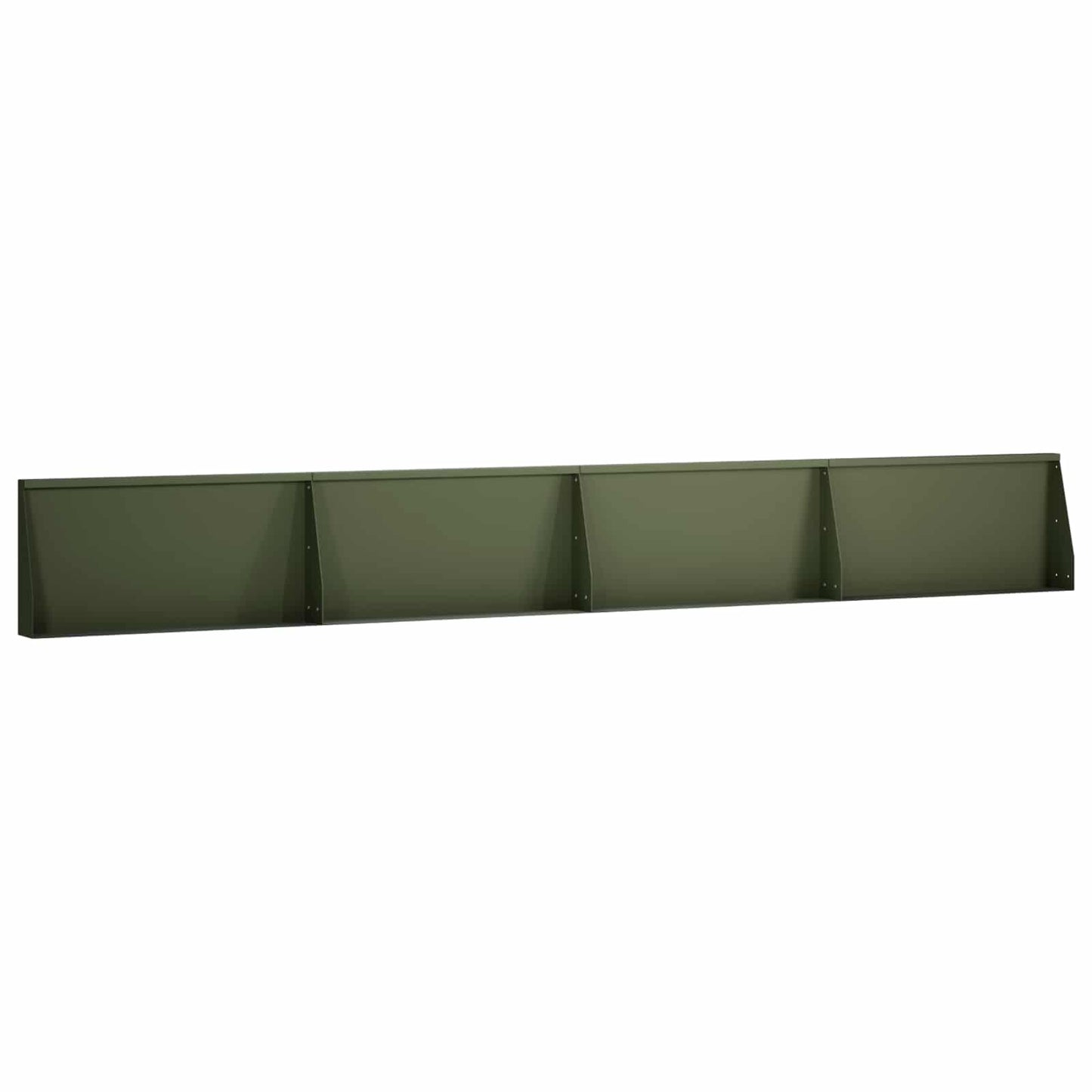 vidaXL Τοίχος Στήριξης 4 τμχ. 80 x 12 x 50 εκ. Ατσάλι Λαδί
