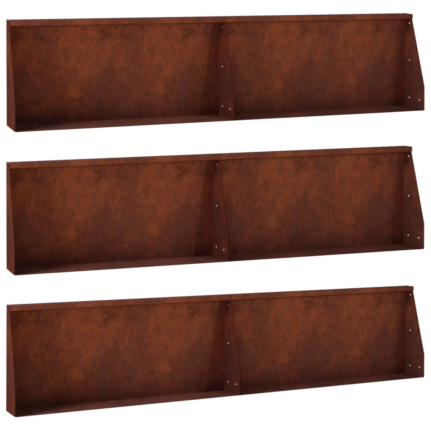 vidaXL Τοίχος Στήριξης 6 τμχ. 100 x 12 x 30 εκ Σκ rusty