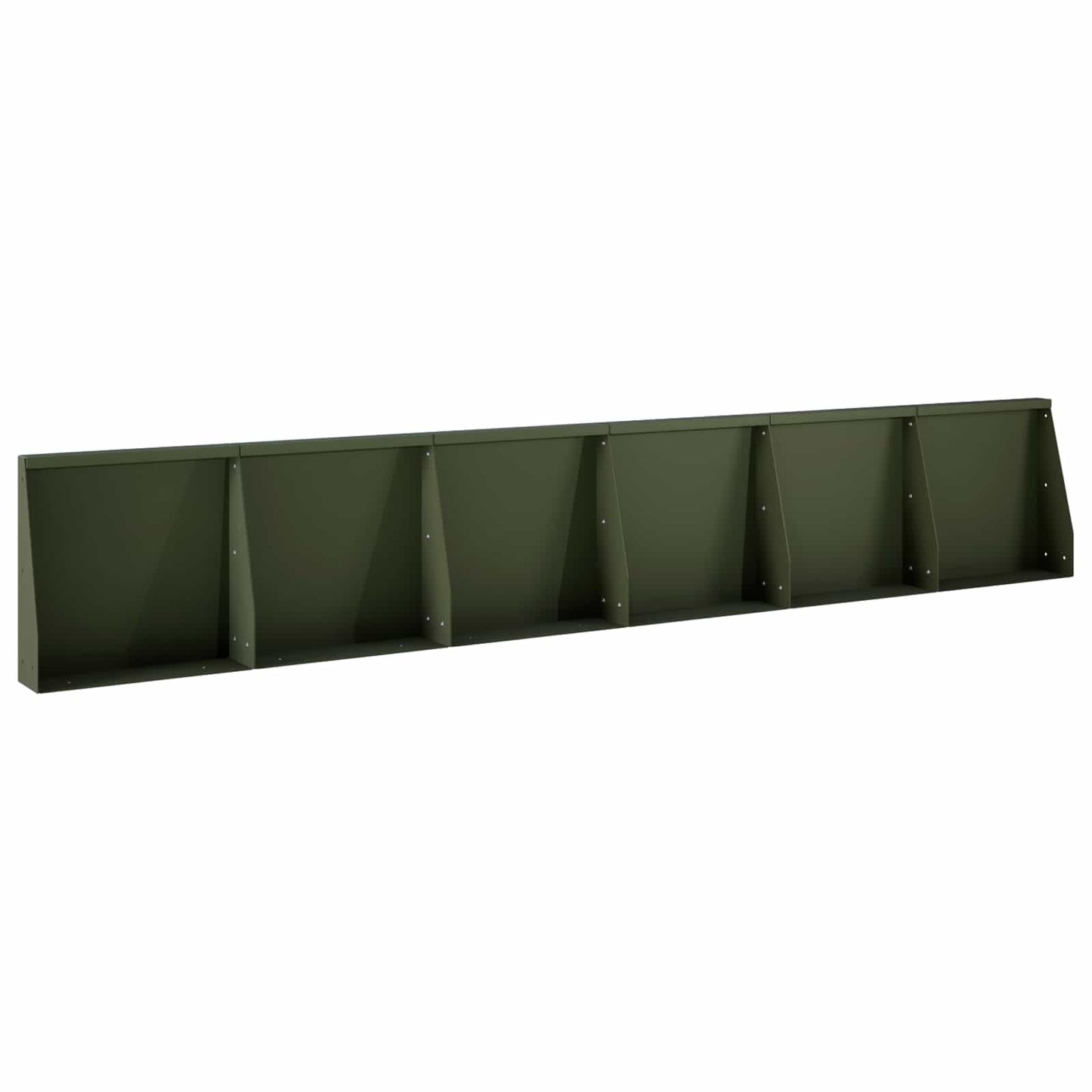 vidaXL Τοίχος Στήριξης 6 τμχ. 40 x 12 x 40 εκ. Ατσάλι Λαδί