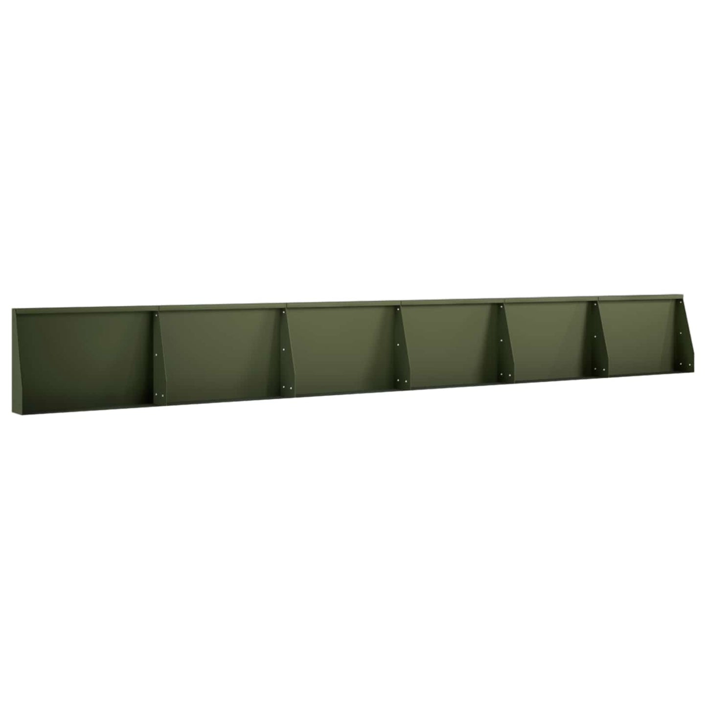 vidaXL Τοίχος Στήριξης 6 τμχ. 60 x 12 x 50 εκ. Ατσάλι Λαδί