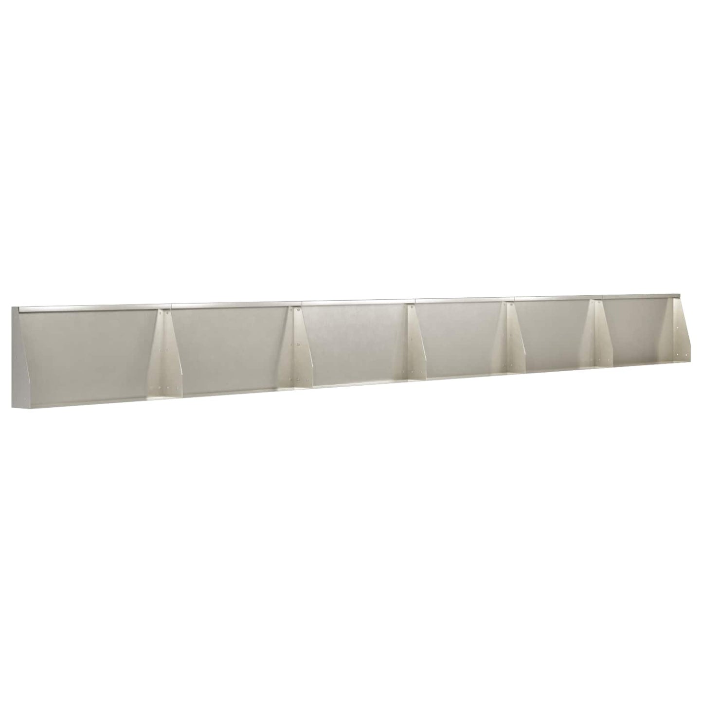 vidaXL Τοίχος Στήριξης 6 τμχ. 80 x 12 x 50 εκ. Ανοξείδωτο Ατσάλι Ασημί