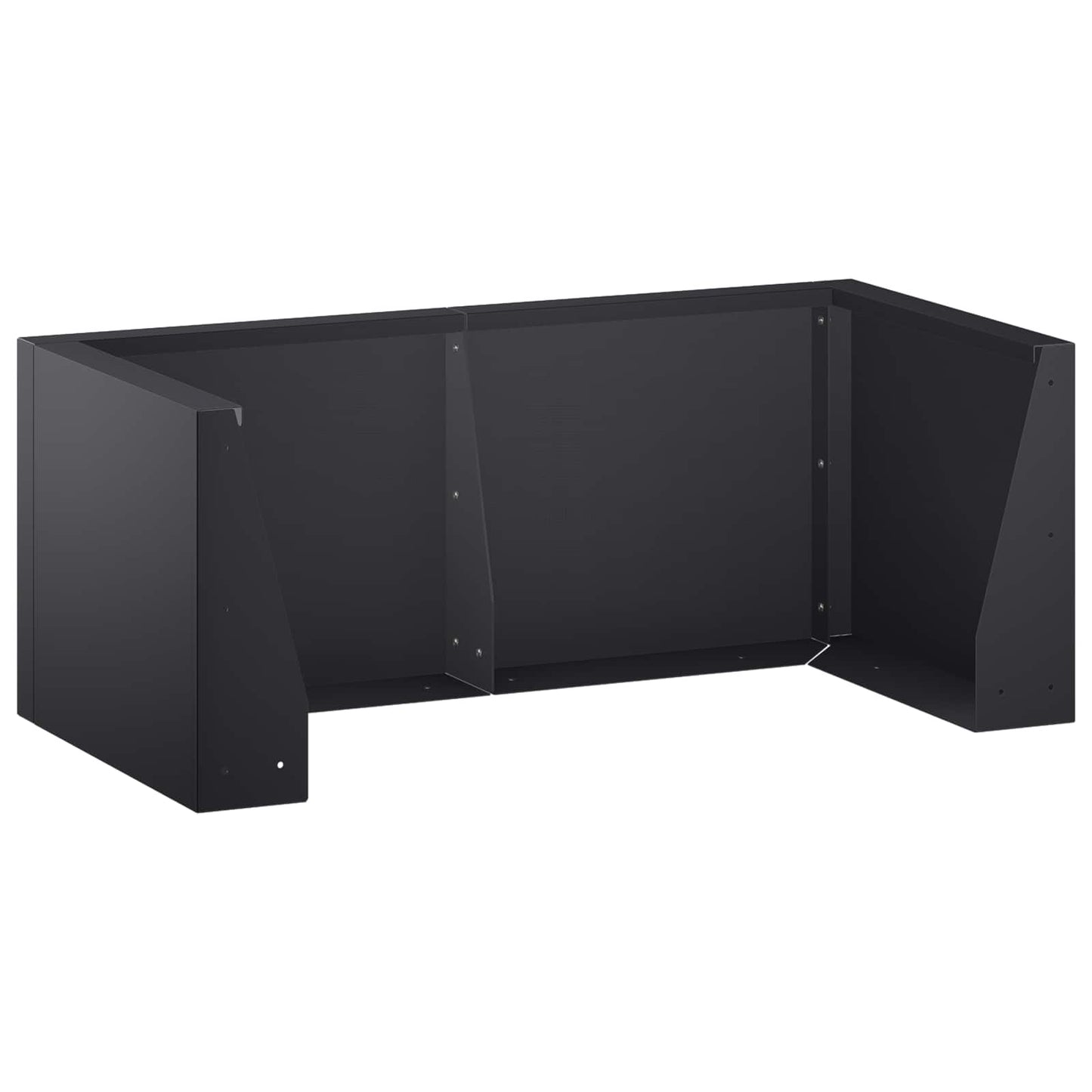 vidaXL Τοίχος Στήριξης 6 τμχ. 200 x 100 x 30 εκ. Ατσάλι Μαύρο