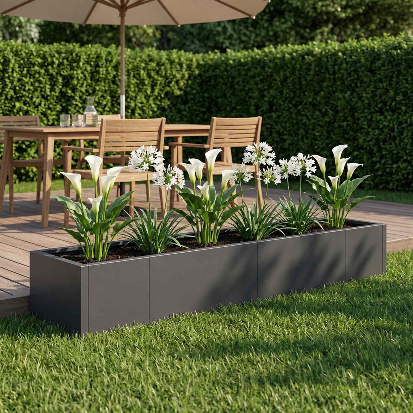 vidaXL Τοίχος Στήριξης 8 τμχ. 300 x 100 x 40 εκ. Ατσάλι Ανθρακί