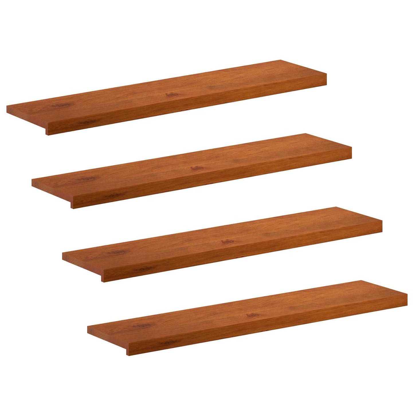vidaXL Σκαλοπάτι 4 τεμ. 110 x 30 x 2 cm Καφέ Στερεό Ξύλο Δρυός
