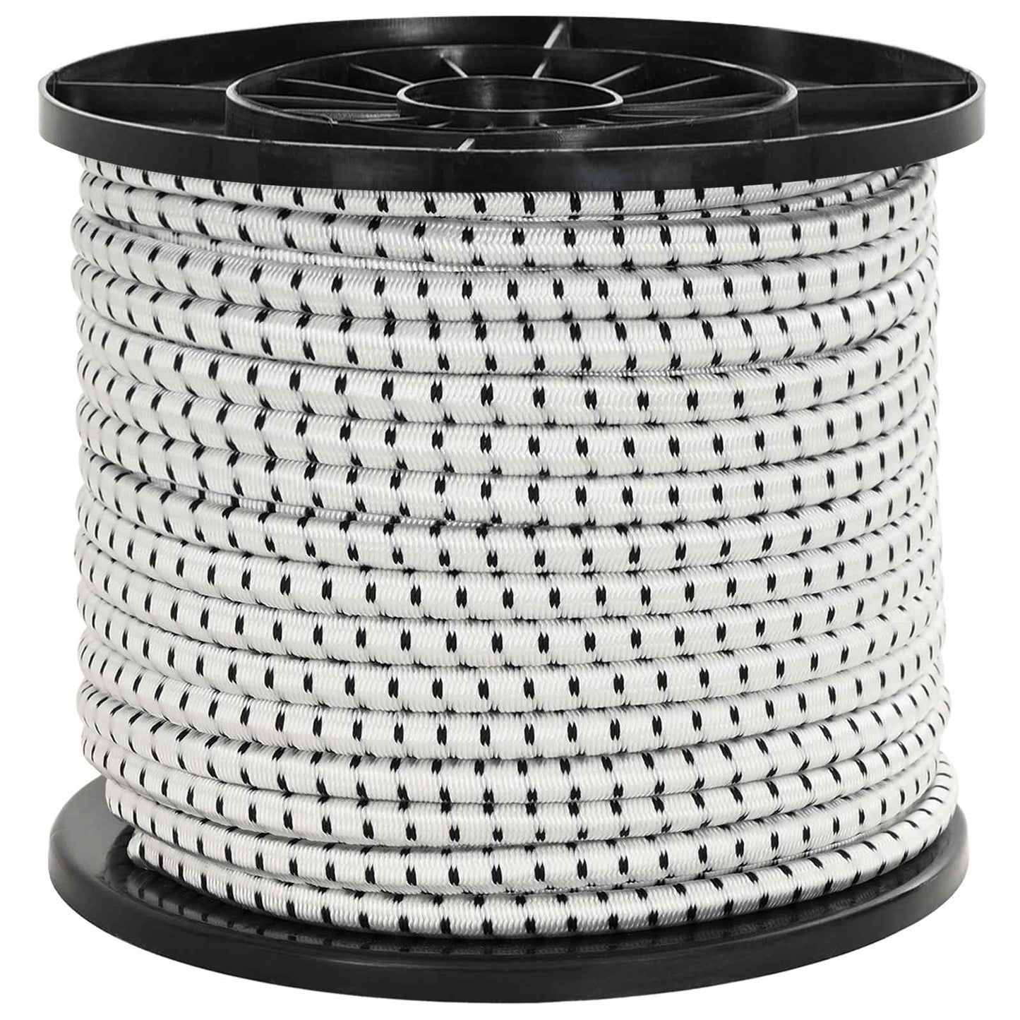 vidaXL Σχοινιά Bungee 10 mm Μαύρο και Λευκό PP και καουτσούκ